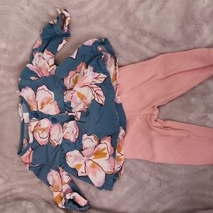 Carters 3month Teal and Pink set
